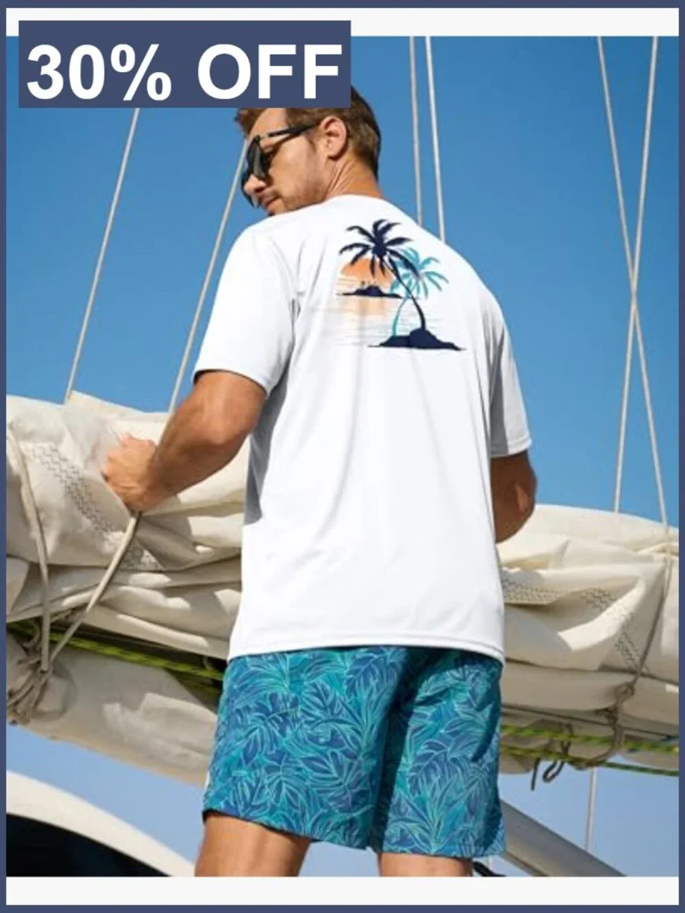 Men's UPF 50+ Sun Protection Fishing Shirt Short Sleeve Quick Dry Lightweight